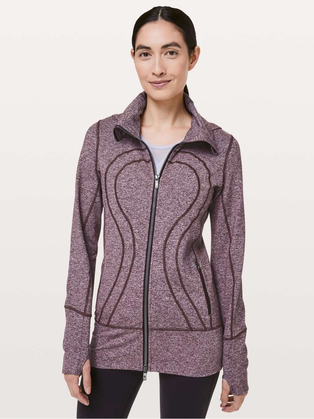 Lululemon Stride Jacket II in Heathered Black Cherry